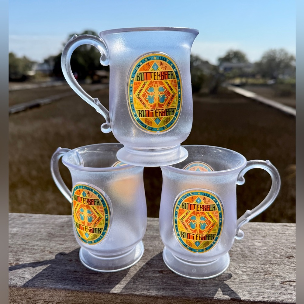 Harry Potter Butterbeer plastic tankards cups Warner Brothers Studio London x3